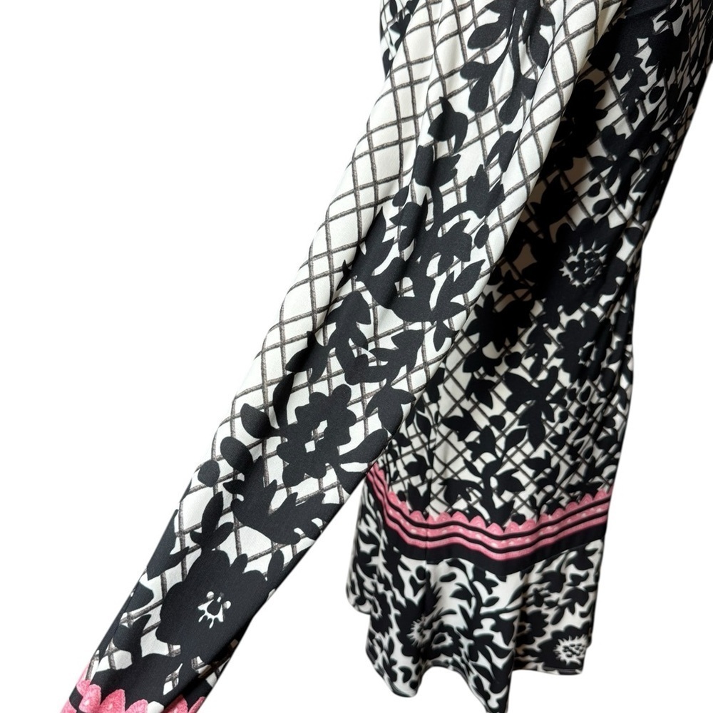 Eliza J Black and White Mini Dress floral size 8 - Picture 8 of 16